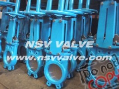 Cast iron wafer knife gate valve