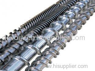 Separation type and gas-exhausting type parallel injection single screw and barrel