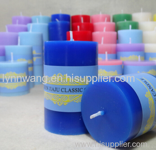 Aromatherapy pillar candle smoke-free environment new hotel wedding