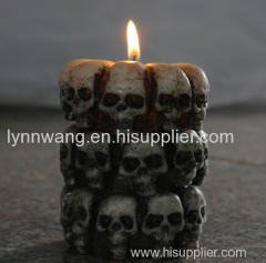 Supply smokeless candles scented candles Halloween skeleton processed using custom candles