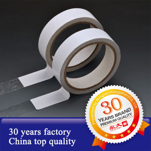 High adhesion double sided tissue adhesive tape