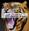 311 animal tiger hot-fix heat transfer rhinestone motif design