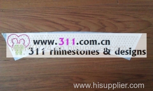 311 collar hot-fix heat transfer rhinestone motif design3