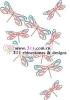 311 dragonfly hot-fix heat transfer rhinestone motif design 1