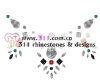 311 iron on acrylic stone hot-fix heat transfer rhinestone motif design 2