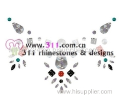 311 iron on acrylic stone hot-fix heat transfer rhinestone motif design 2