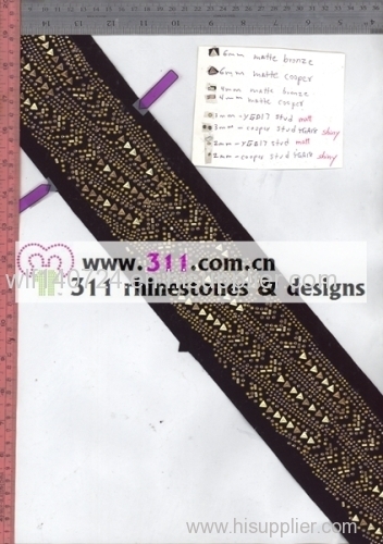 311 nailheads rhinestuds hot-fix heat transfer rhinestone motif design 2