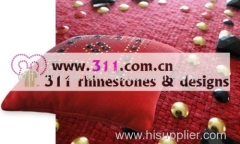 311 pillow rhinestone studs copper studs hot-fix heat transfer rhinestone motif design 1