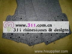 311 socks rhinestuds octagon studs iron on hot-fix heat transfer design 1