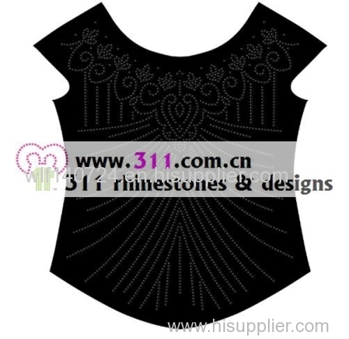 311-allover-hot-fix heat transfer rhinestone motif design 3