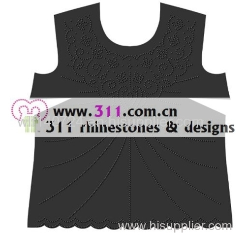 311-allover-hot-fix heat transfer rhinestone motif design 4