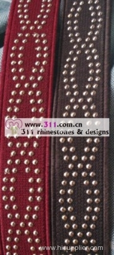 311-belt rhinestone rhinestuds nailheads copper studs motif design 1