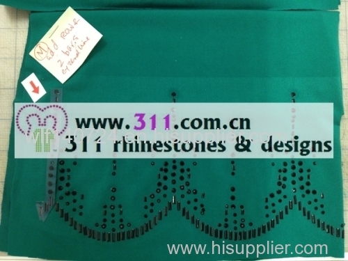 311-border-hot-fix heat transfer rhinestone motif design 2