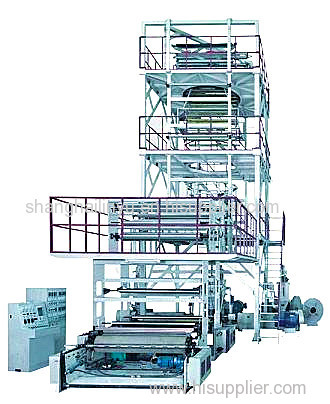 Three-Layer Co-extruding Traction Rotation Blown Film Machine A+B+A A+B+C