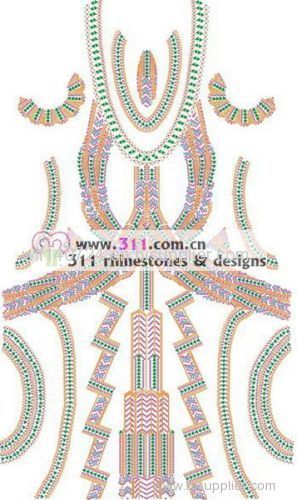 311-full body dress rhinestones rhinestuds nailheads motif design 3