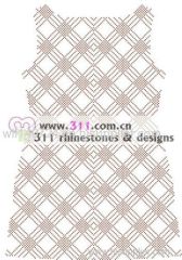 311-full body nailheads-hot-fix heat transfer rhinestone motif design 1