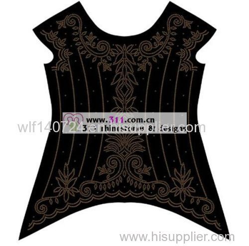 311-full body-hot-fix heat transfer rhinestone motif design 1