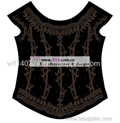 311-full body-hot-fix heat transfer rhinestone motif design 2