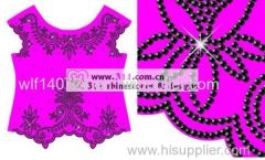 311-full body-hot-fix heat transfer rhinestone motif design 5