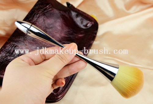Metal Handle Synthetic Fiber Makeup Powder Brush