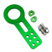 Green Anodized Billet Aluminum FRONT+REAR Towing Tow Hooks Kits Universal