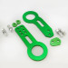 Green Anodized Billet Aluminum FRONT+REAR Towing Tow Hooks Kits Universal