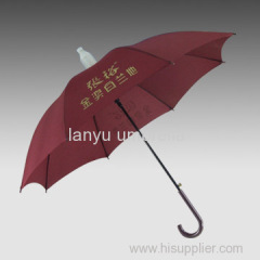 Automatic open straight umbrellas various logos non-drip sets curved handle portable convenient