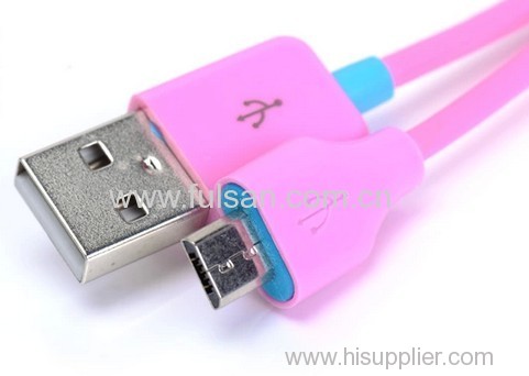 Braided Micro USB cable For Samsung HTC Mobile Phone Colorful Fabric Braided Micro USB Cable