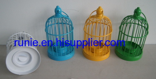 bird cage shape candle holders