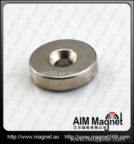 N48 ndfeb round magnet with counter sunk