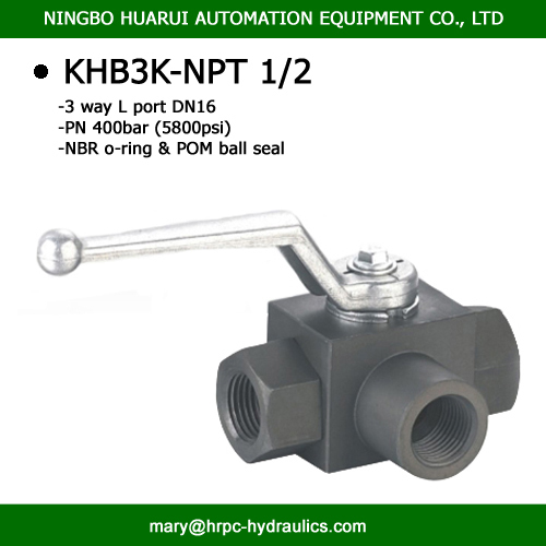 BK3-NPT1/2 3 way ball valve