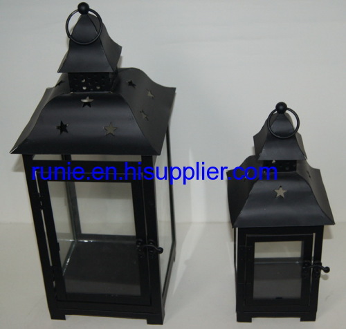 big metal lanterns candle holders