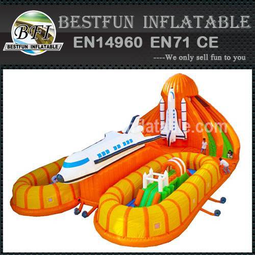 Commercial inflatable spaceship outdoor playground