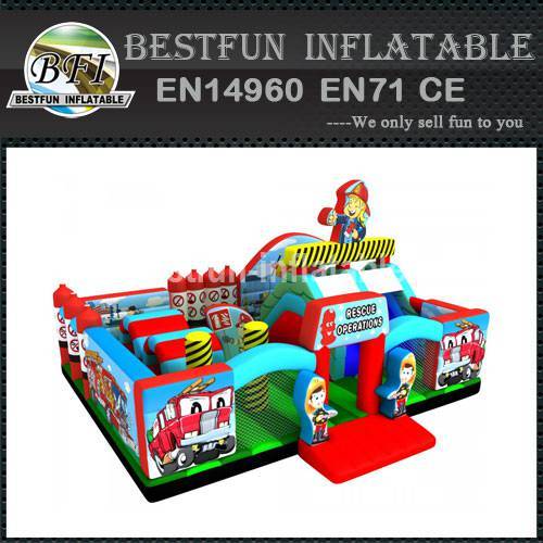 PVC Inflatable firefighters theme playground