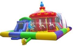 2014 hottest inflatable amusement park small carousel