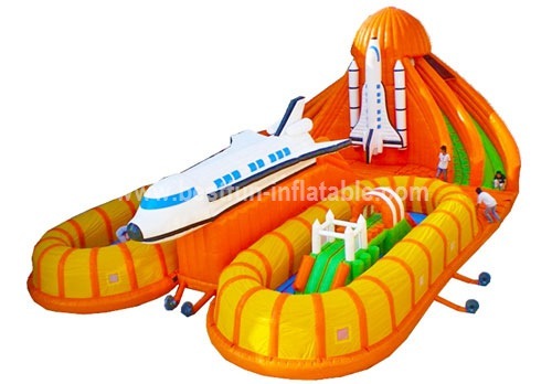 Commercial inflatable spaceship outdoor playground