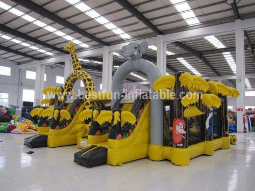 Giant popular zoo inflatable outdoor playground