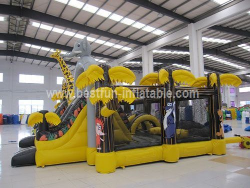 Giant popular zoo inflatable outdoor playground