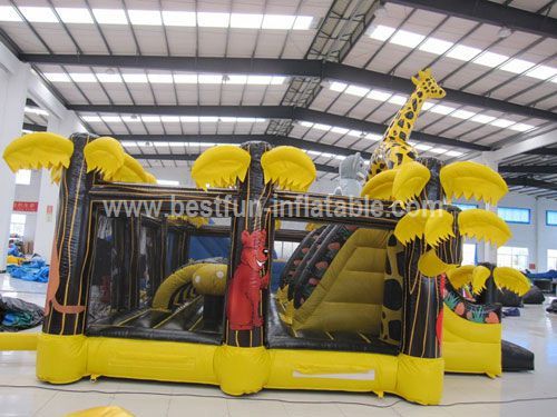 Giant popular zoo inflatable outdoor playground