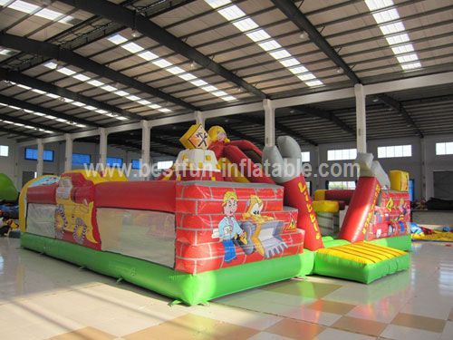 Little builder inflatable combo for amusement park