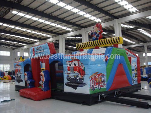 PVC Inflatable firefighters theme playground