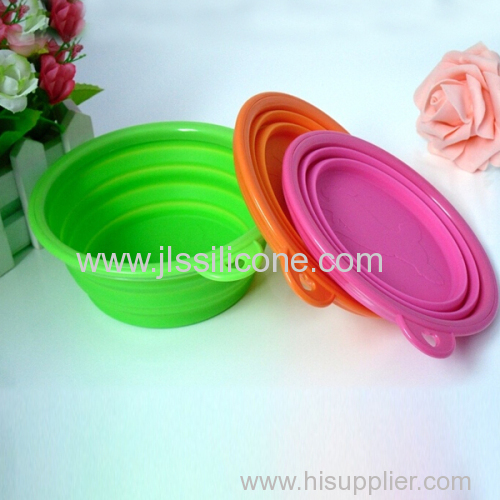 Silicone kitchen collapsible bowl for pet dog