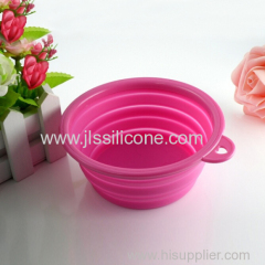 Silicone kitchen collapsible bowl for pet dog