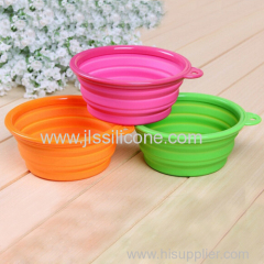 Silicone kitchen collapsible bowl for pet dog