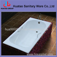 drop-in cast iron square bathtub