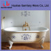 Clawfoot cast iron bathtub