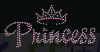 311An crown hot-fix heat transfer rhinestone motif design