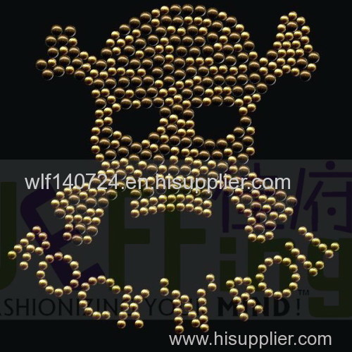 311 The skull of hot hot-fix heat transfer rhinestone motif design