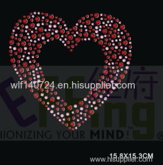 311heart hot-fix heat transfer rhinestone motif design