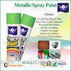 Chrome aerosol spray paints to provide vivid metallic effect